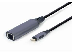KaapeliXpert USB-C-liitin Gigabit Ethernet LAN -sovittimeen - A-USB3C-LAN-01