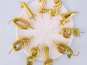 Birthday Candle Gold Number 0 3x10x1.5cm