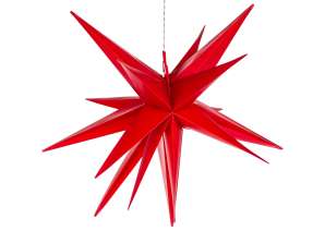 Foldable Red Star LED 35cm (3 Batteries AA)