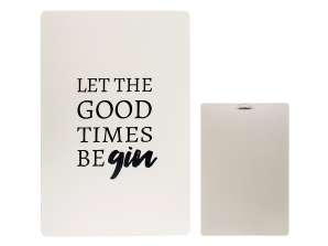 Μεταλλική Πινακίδα  Let the good times be-gin, ca. 20 x 30 cm