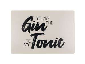 Signe métallique You’re the Gin to my Tonic, env. 20 x 30 cm