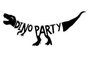 Bannière de dinosaure - Dino Party, 20x90 cm