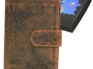 Men's brown nubuck leather wallet Beltimore R83