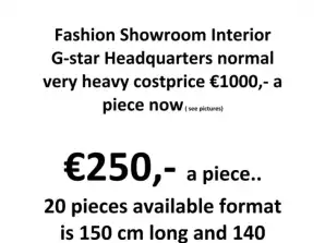 Modeshowroom Interieur G-Star hoofdkantoor € 250,- voor Stück..