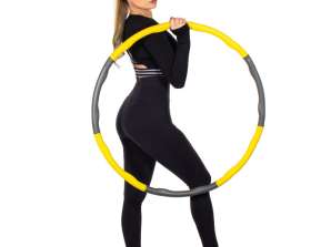 Grauer gelber Hula-Hoop-Reifen mit Massagegerät FA0029