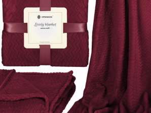 70x160 cm blanket bedspread burgundy HA7125