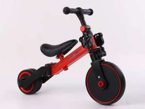 Триколісний велосипед Trike Fix Mini Balance 3в1 з педалями червоний