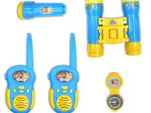 Paw Patrol - Adventureset 5 parts consisting of: walkie talkies (battery 6x AA not included), binoculars, compass and flashlight