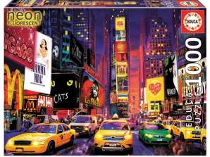 Educa Puslespil 9218499 - Neon Times Square - 1000 brikker puslespil