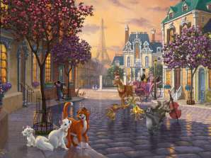 Disney, Aristocats - 1000 dílků puzzle (Thomas Kinkade)