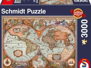 Antique World Map - 3000 pieces puzzle