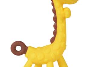 Gelber Giraffen-Beißring aus Silikon