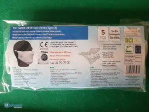 60° wiederverwendbare chirugisch/medizinische OP Masken, Bio-Baumwolle