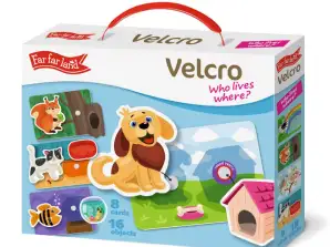 VELCRO Who lives where? First board game about animals for kids 1+.