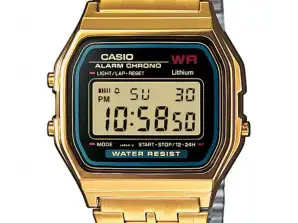 Casio A159WGEA-1EF - Orologio digitale con sveglia, calendario, cronometro