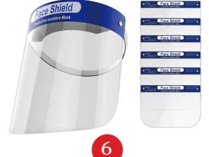 Conjunto de Face Shield de 6 Protetores Faciais