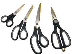 Genius Ideas Titanium Coated Scissors  4pcs