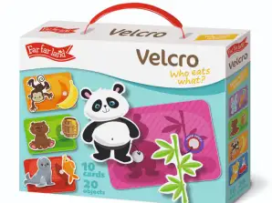 VELCRO Qui mange quoi ? Premier jouet éducatif pour enfants 1+ avec éléments velcro