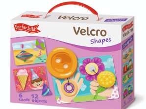 VELCRO Shapes. First educational board game for kids 1+ with velcro elements