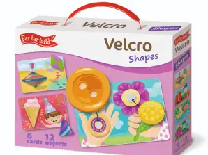 VELCRO Shapes. First educational board game for kids 1+ with velcro elements