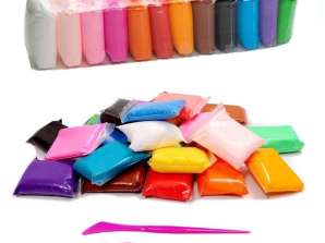 Foam clay, plasticine, polymer clay, 12 colors
