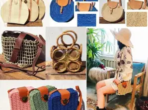 Raffia summer bag carrycot wholesale. Online Sales