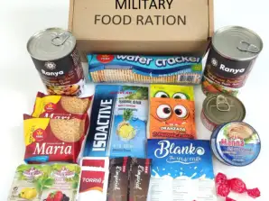 Militärische Lebensmittelrationsboxen für eine Person bis 24 Stunden