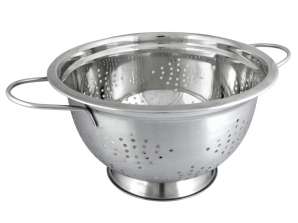 Premium Stainless Steel Colander by Kinghoff, Durable Strainer with 28cm Diameter