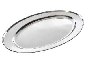 Premium Quality Oval Steel Tray 40cm for Wholesale - Durable and Hygienic Serving Solution