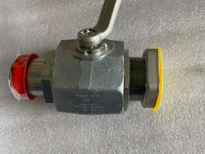 MKHP-DN50-SAEFS210-112A 2-way ball valve with SAE flange shoulder.