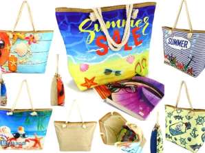Фантастична Плажна чанта НА ЕДРО микс от цветове.