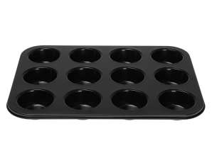 Форми для кексів Kinghoff 12 упаковок - 35x26x3 см, термостійкі, можна мити в посудомийній машині