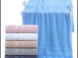SET OF TOWELS 70X140 THICK COTTON TERRY 500g 6 PIECES 01-46