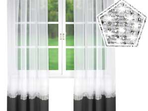 READY-MADE DECORATIVE CURTAIN 145X250 L291 GROMMETS