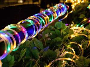 LED-lys utendørs slange lysledning for balkong 10m 100LED flerfarget 8 lysmodus