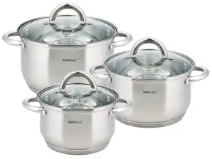 Premium 6-Piece Stainless Steel Cookware Set for All Heat Sources