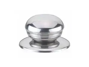 Botão de substituição de aço inoxidável premium para tampas de vidro - Acessório durável e versátil