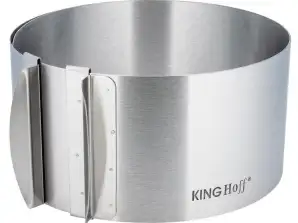 Pierścień tortowy regulowany, stalowy, Ø16-30x8,5cm Kinghoff
