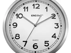Stenska ura, plastična Ø34cm, bela Kinghoff