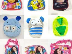 Variety of school backpacks for infants and babies in an assorted batch with character themes