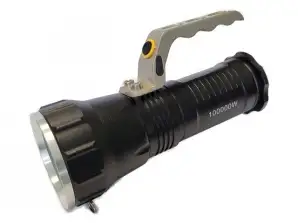 High-Powered Tactical LED Flashlight XML-T6 with Adjustable Zoom & Dual Chargers