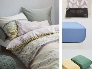 Разнообразна партида от спално бельо за домашен текстил
