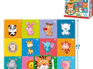 MAXI puzzle 24. Zoo (61*47 cm). Very first puzzle for toddlers