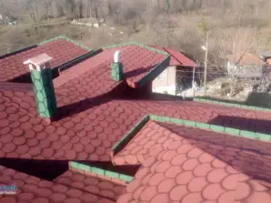 Yalteks Red Shingle - izturīgs pret laikapstākļiem izturīgs stiklašķiedras nesošais jumta segums