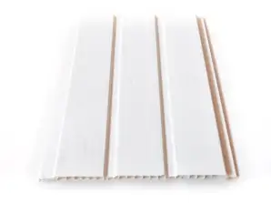 Plastikinės dailylentės 20 cm su baltu sandarikliu - sienų ir lubų plokštės / m²