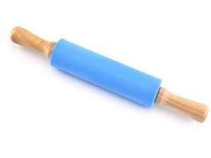 Silicone rolling pin 38cm blue