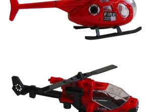 METAL HELICOPTERS RED LOCKER TOYS - Metal Helicopters, with Rotating Rotor and Red Colour - Toy & Game