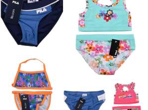 ASSORTIMENT DE MAILLOTS DE BAIN POUR ENFANTS FILA : PACK VARIÉ POUR FILLES ET GARÇONS DE 3 À 16 ANS (