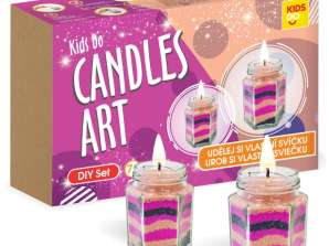 DIY Candle Art set. Homemade decoration. Creative set for kids 5+