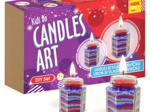 DIY Candles Art set. Creative set for kids 5+. Christmas decoration